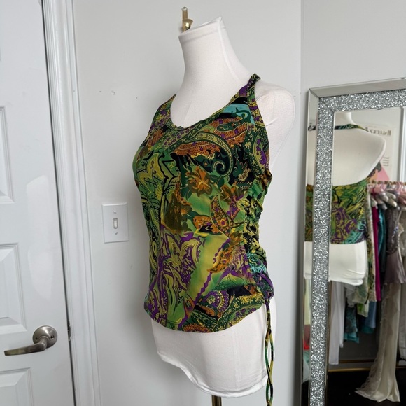 Y2K Women's Printed Tank Top Tankini Rave Y2K whimsigoth m/l - Picture 3 of 6